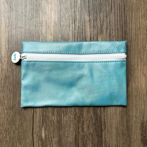 ipsy Bag | Turquoise Blue Shimmer Cosmetic Bag | Makeup Travel Pouch